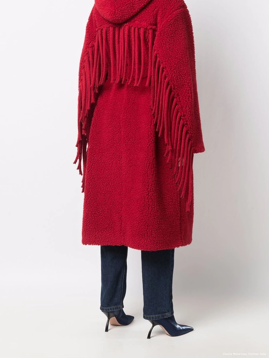 Affordable coat McCartney fringed Stella belted Women 0822